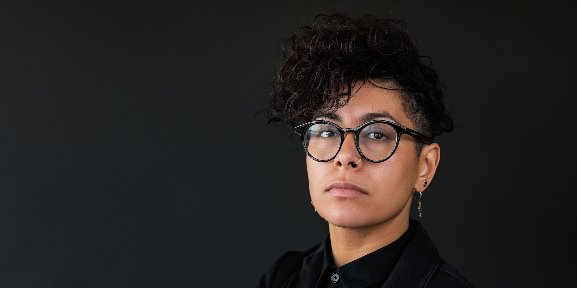 Portrait of Ava Moreau wearing glasses