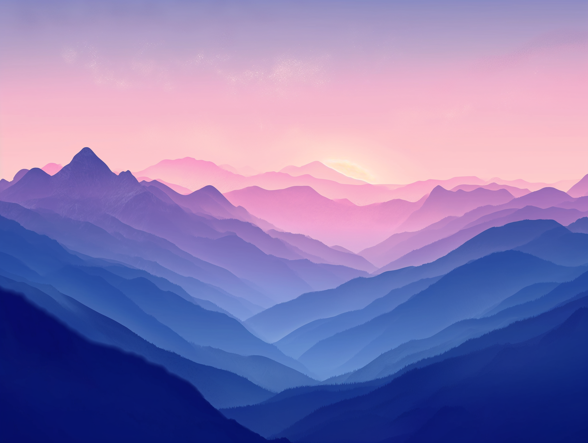 Dreamy purple and blue landscape