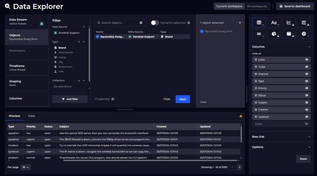 Zendesk object explore scope