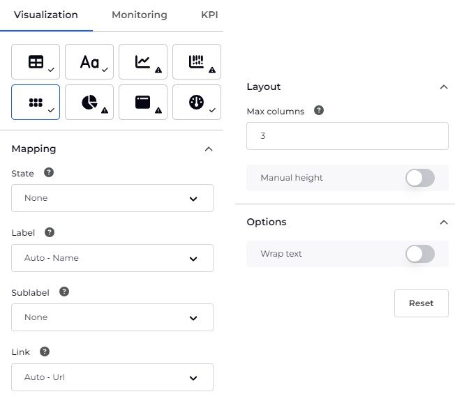 Blocks visualization settings