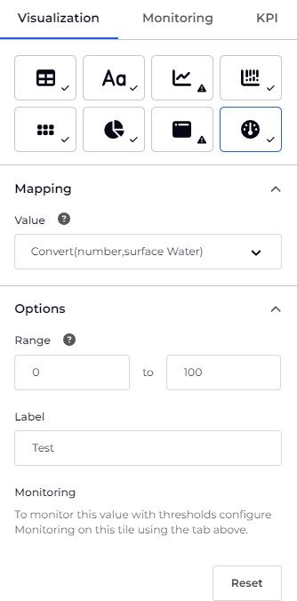 Gauge visualization settings