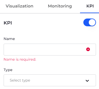 KPI settings panel