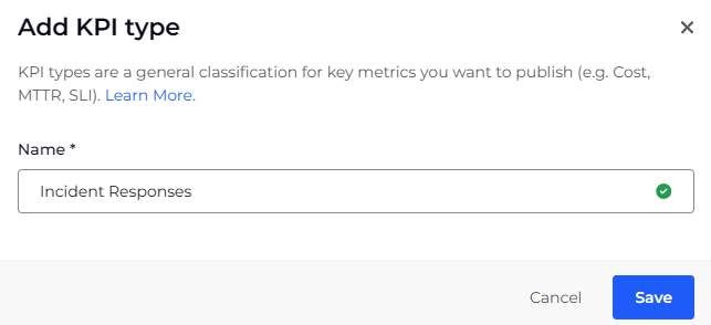 Add KPI type window