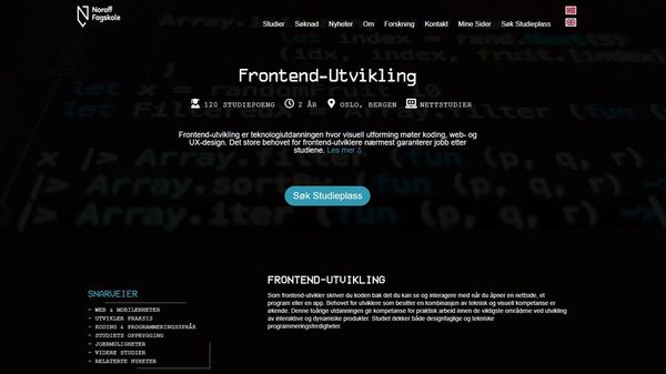 screenshot of the frontend-redesign project