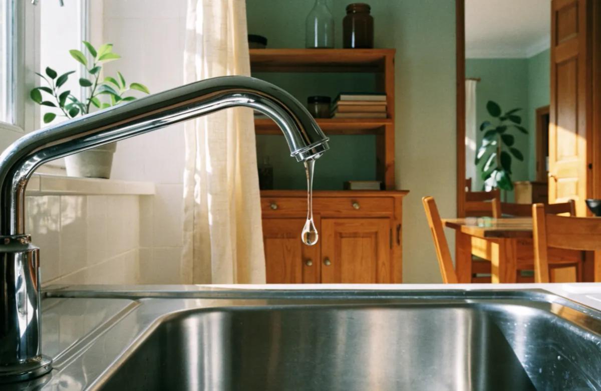Robinet de cuisine qui goutte, à entretenir par le locataire