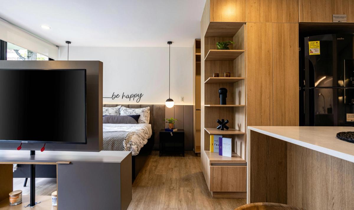 Appartement T1 bis lumineux avec coin nuit séparé et espace de vie