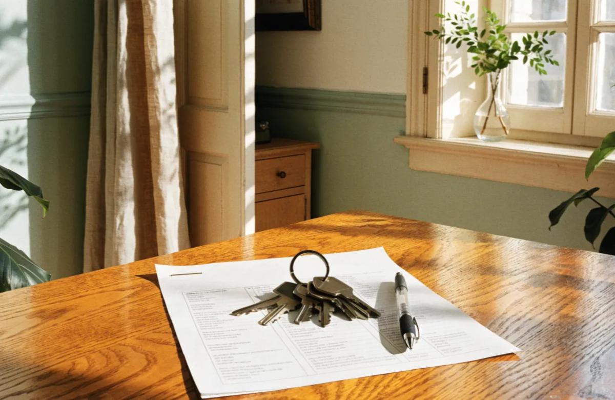 Trousseau de clés remis lors de l'état des lieux d'entrée d'un logement