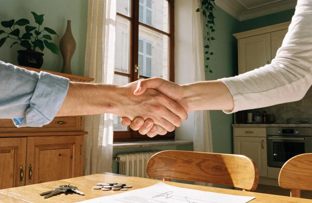 Signature d'un bail de location avec les garanties associées