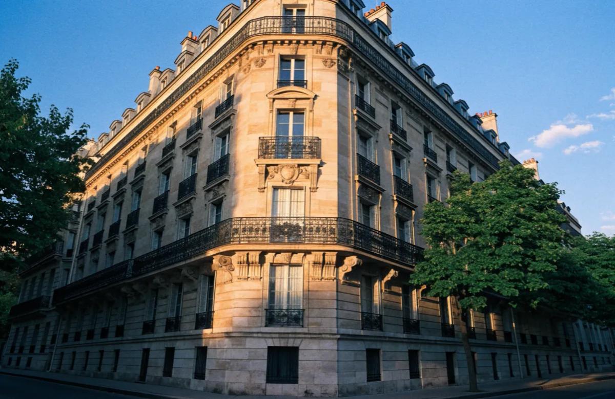 Vue d'un immeuble parisien haussmannien illustrant l'impact du bâti sur les charges locatives