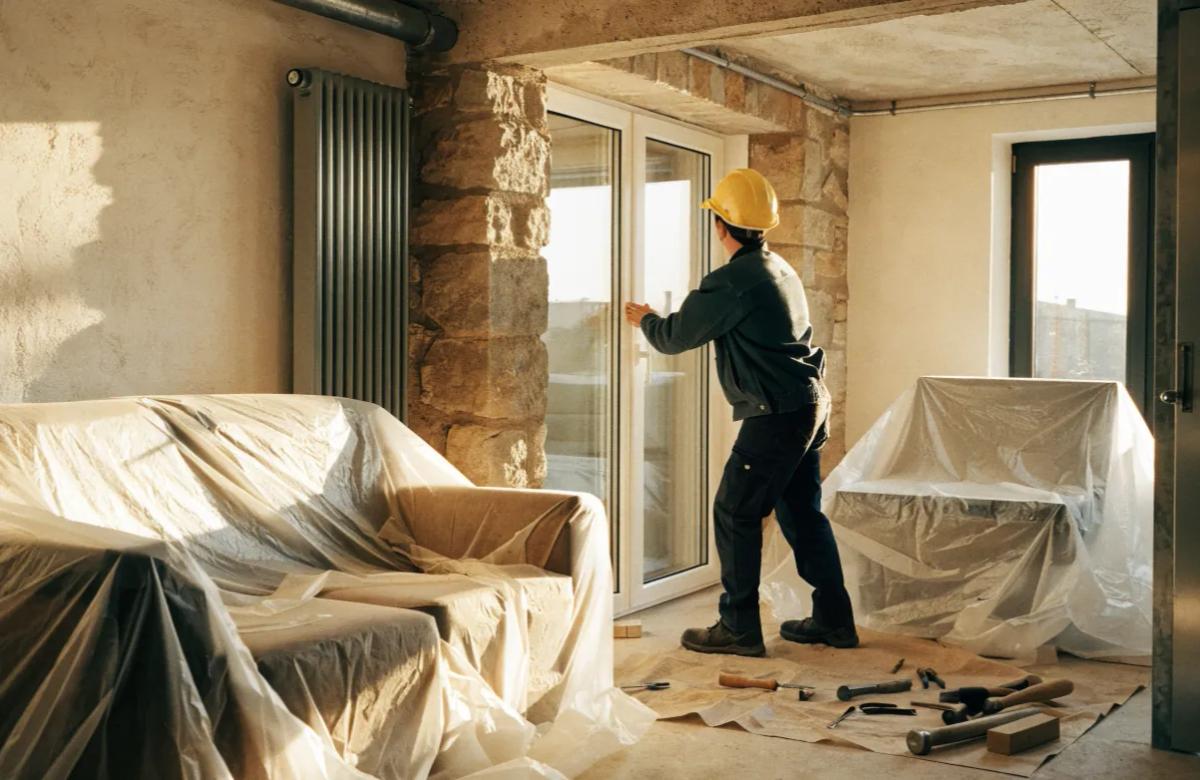 Travaux de rénovation énergétique dans un logement meublé