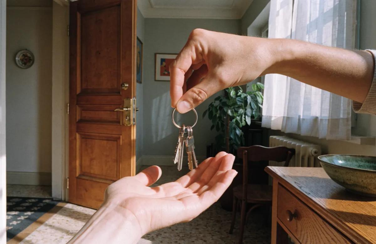Trousseau de clés remis lors de la remise des clés d'un logement locatif