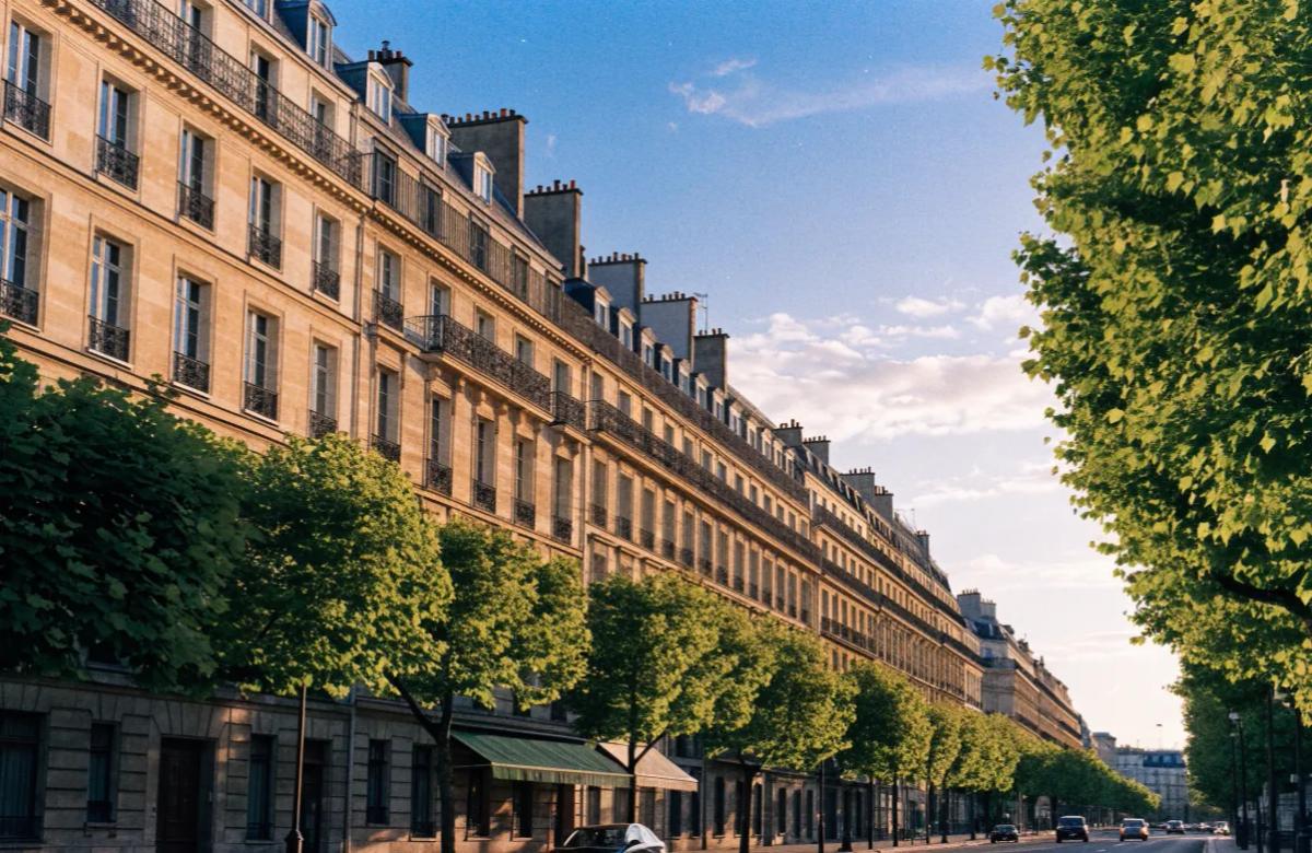Immeubles haussmanniens dans le centre de Paris, quartier prisé pour les locations meublées