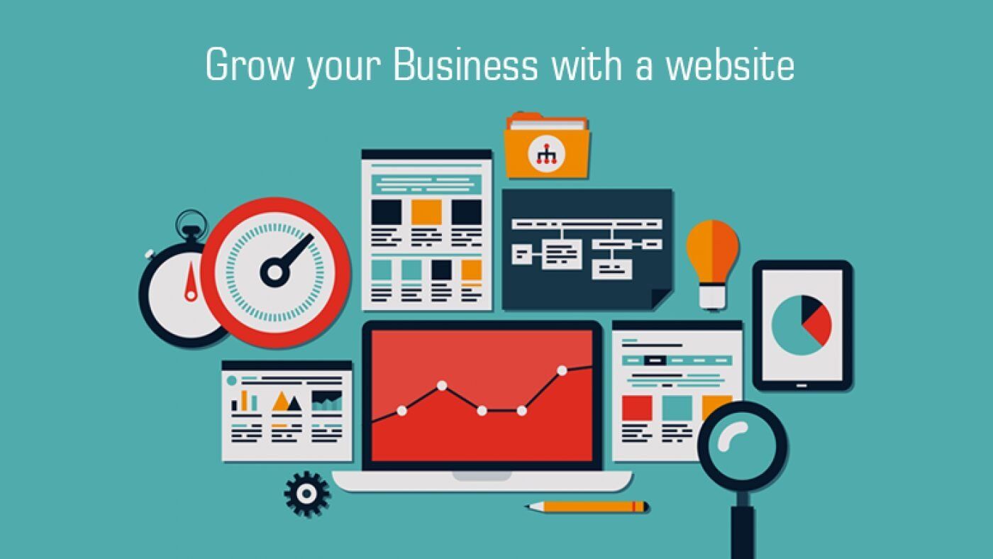 Illustration of website analytics across desktop and mobile screens