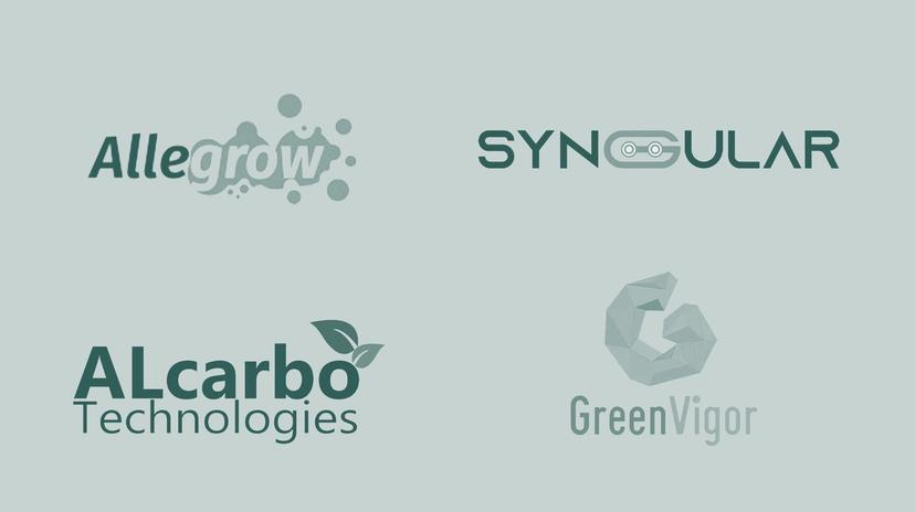 Logos of the EQT Impact Challenge finalists