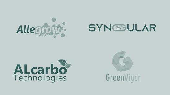 Logos of the EQT Impact Challenge finalists