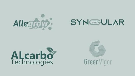 Logos of the EQT Impact Challenge finalists