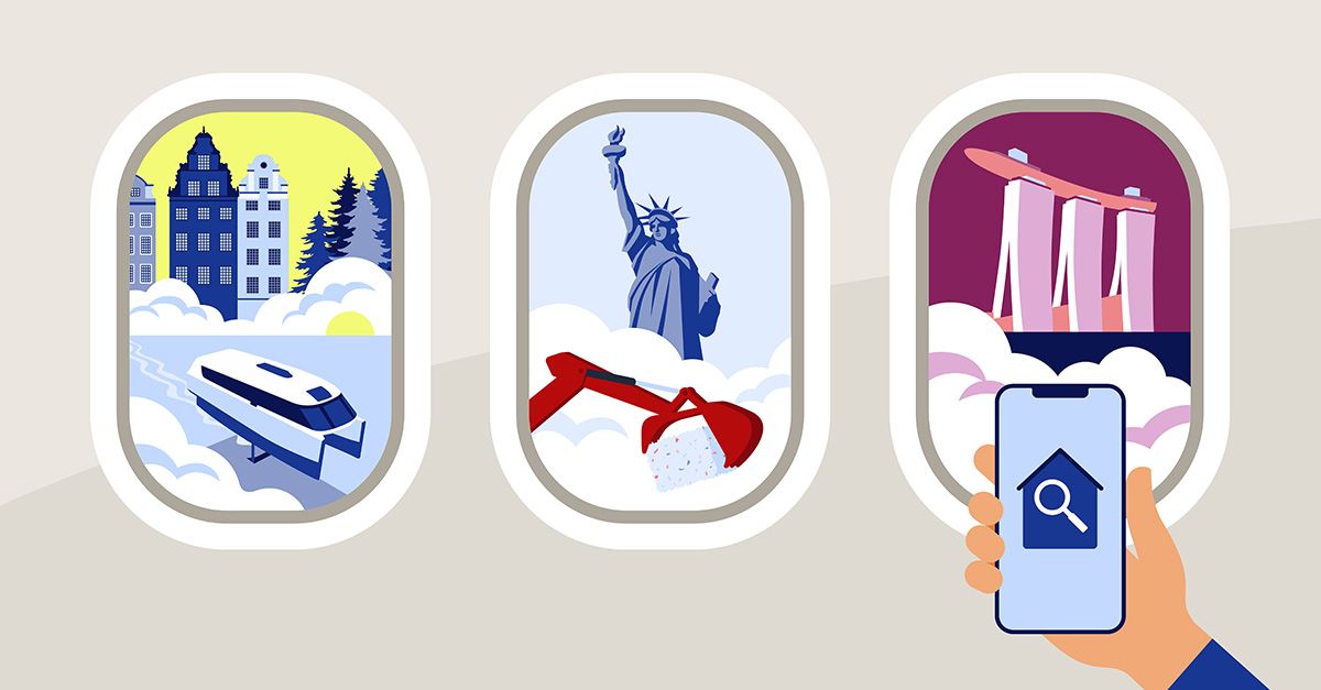 A view of EQT portfolio companies through an airplane window. 