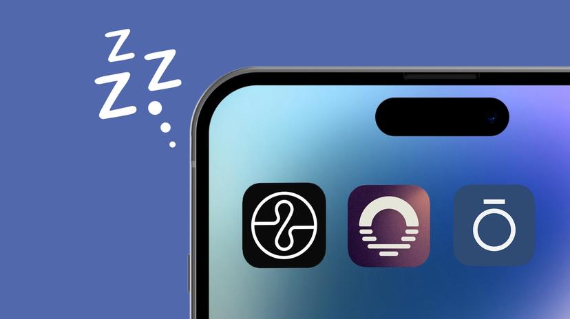 Sleep apps appear on a phone screen.