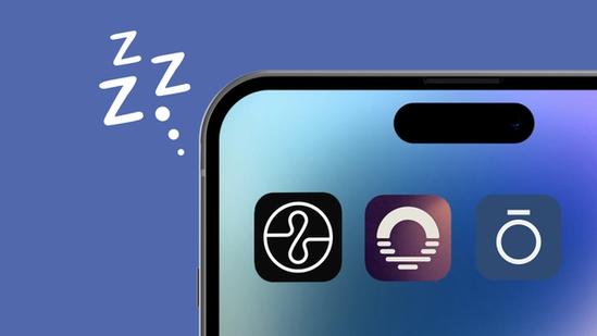 Sleep apps appear on a phone screen.