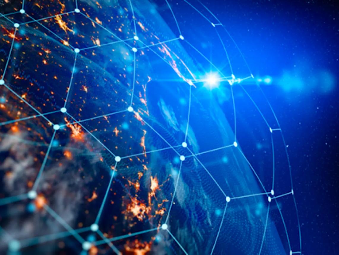 A digital representation of Earth from space