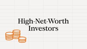 Illustration with "High-Net-Worth Investors" as the title and some drawn coins to the left of the title