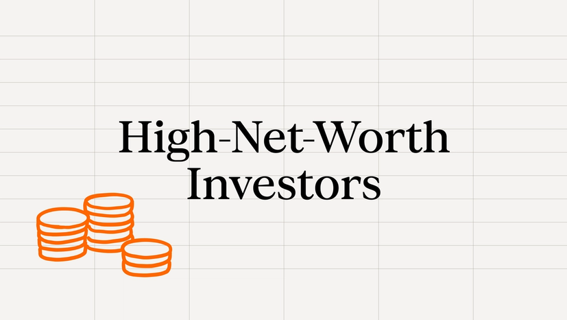 Illustration with "High-Net-Worth Investors" as the title and some drawn coins to the left of the title
