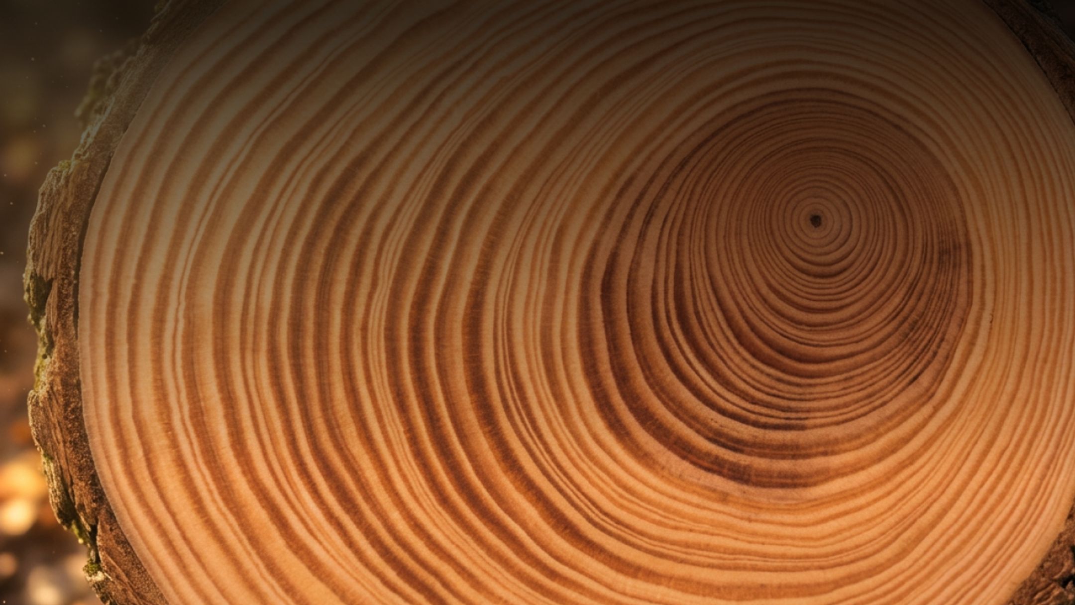 Rings in a tree stump.