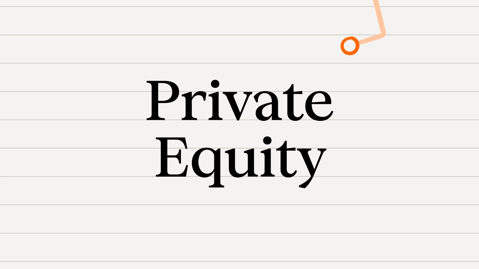 Illustration with the titel "Private Equity" in the middle