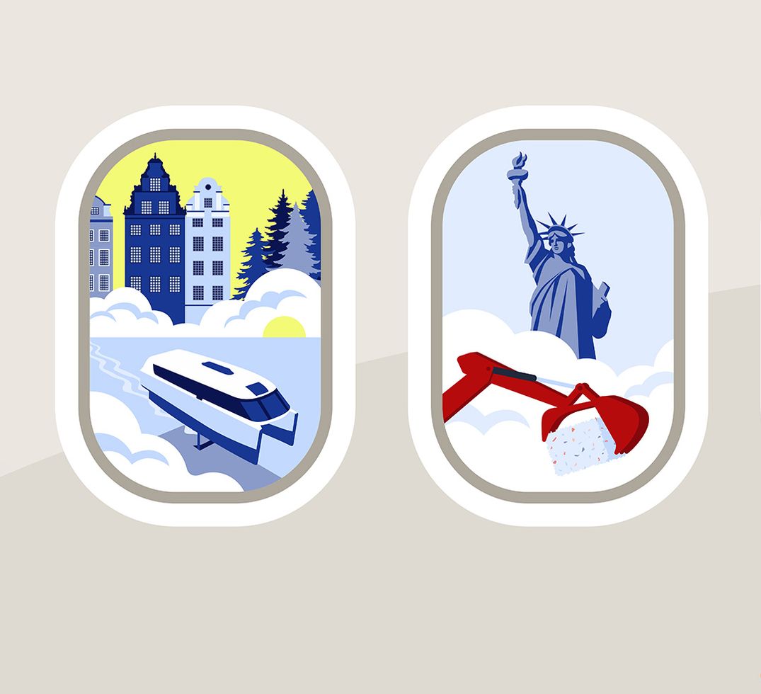 A view of EQT portfolio companies through an airplane window.