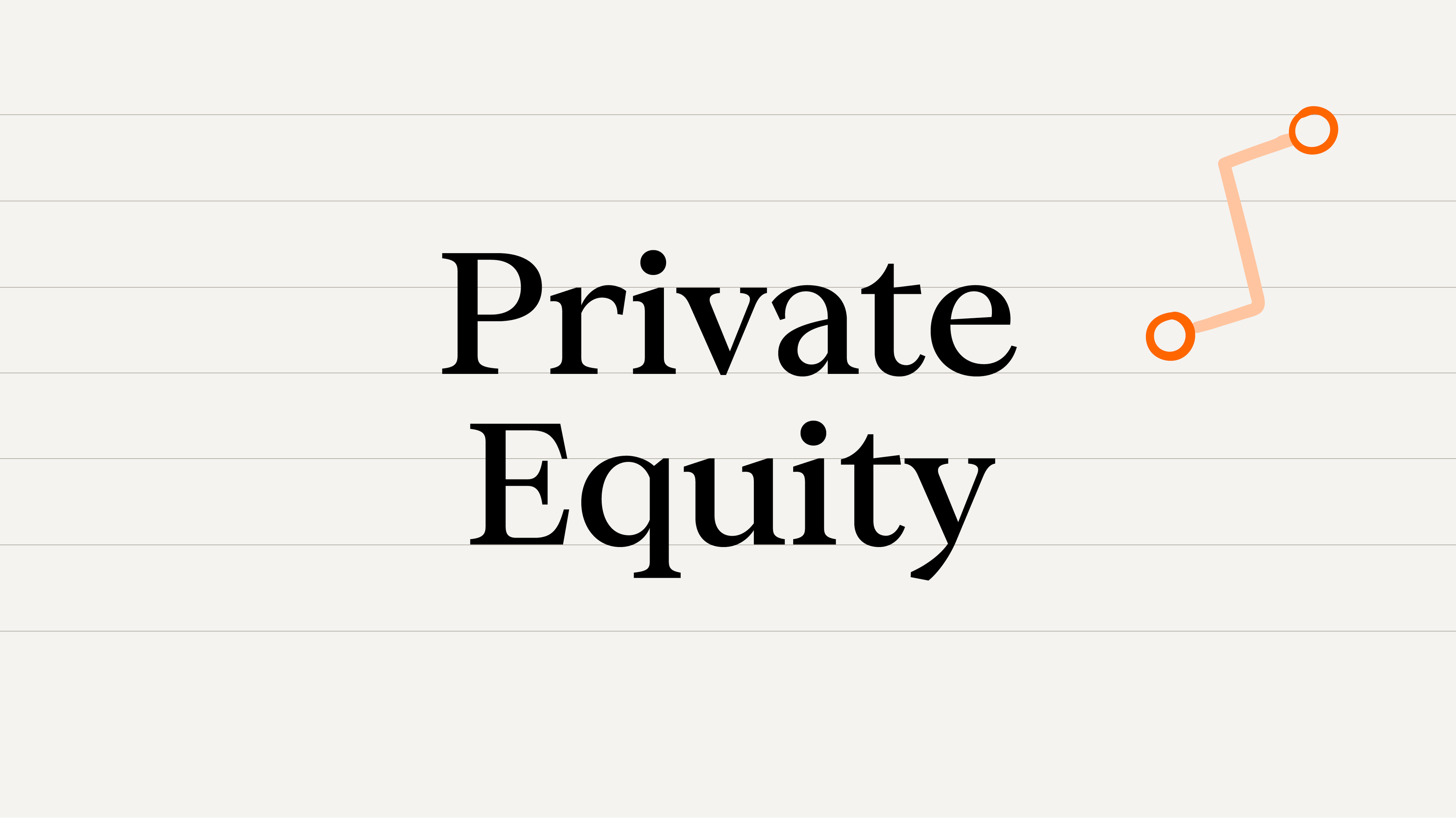 Illustration with the titel "Private Equity" in the middle