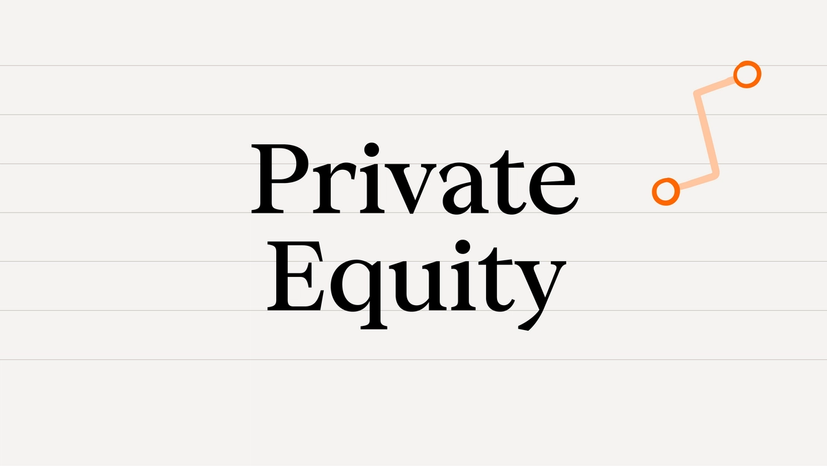 Illustration with the titel "Private Equity" in the middle