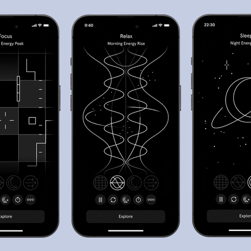 Sleep apps are depicted on a series of phone screens.