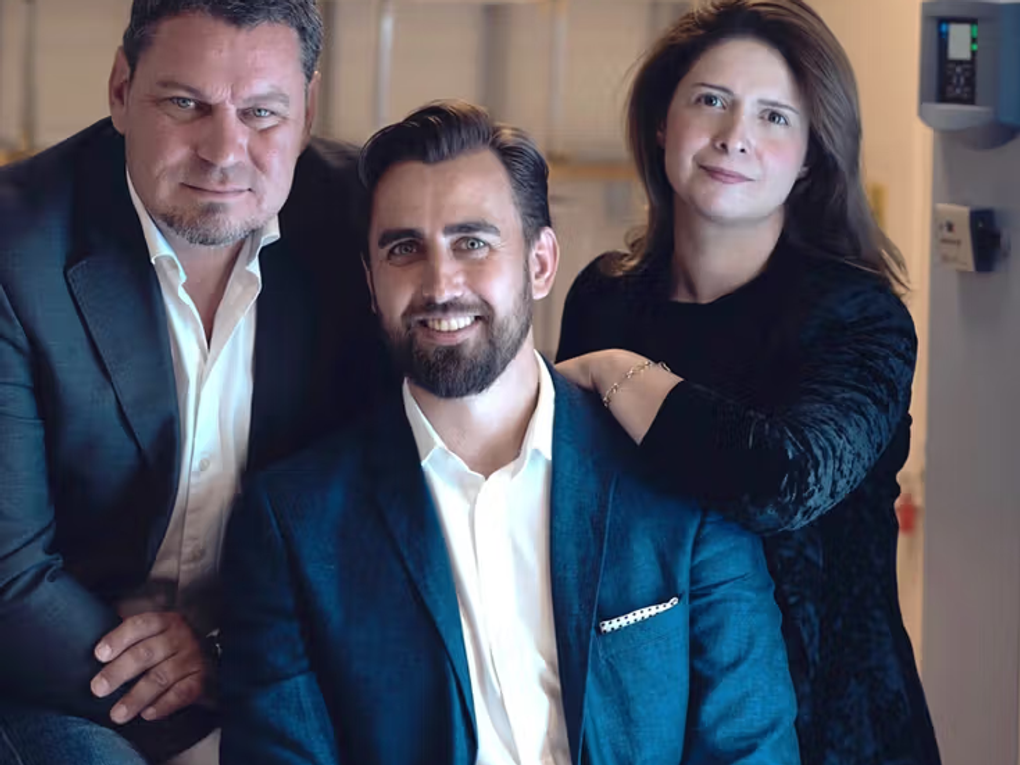 The founding team behind Molecular Attraction, Emami, Ignatowicz & Paleovrachas.