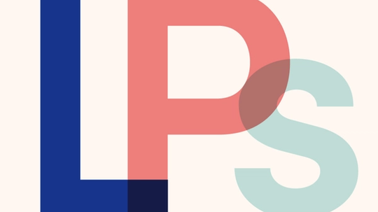 The letters LPs on a plain background