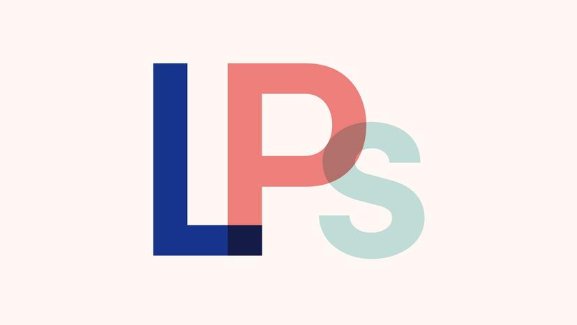 The letters LPs on a plain background