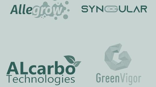 Logos of the EQT Impact Challenge finalists