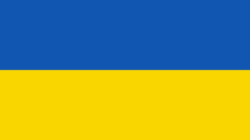 The national flag of Ukraine, featuring two horizontal bands of blue and yellow.