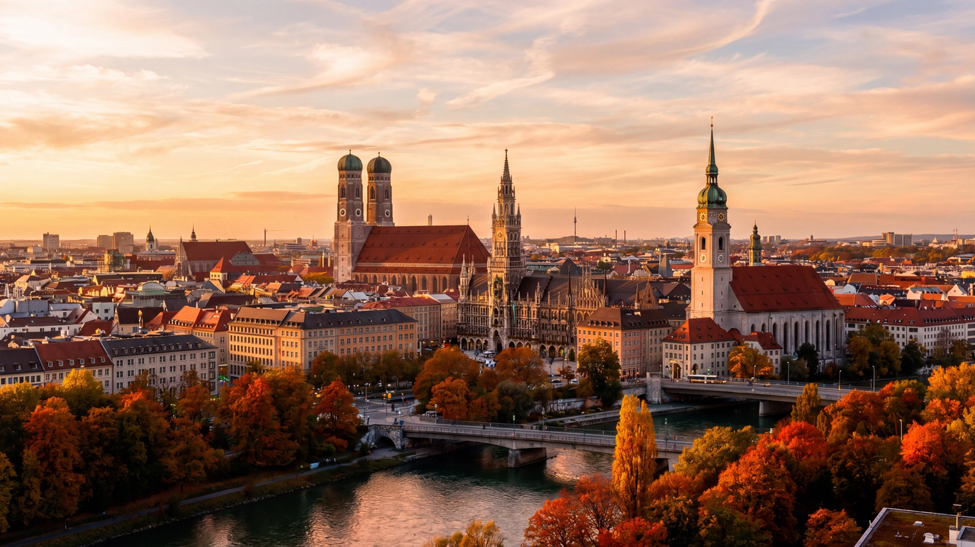 Drone image over Munich