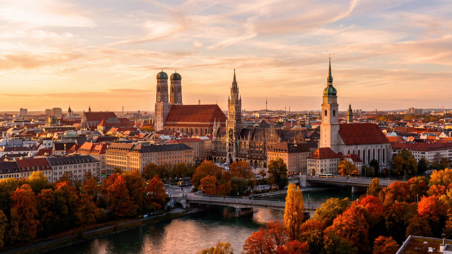 Drone image over Munich