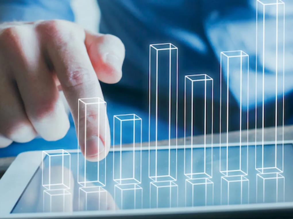 A person is interacting with a tablet.