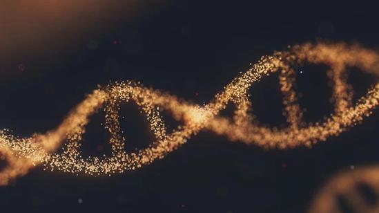 3d model of a DNA sequence.