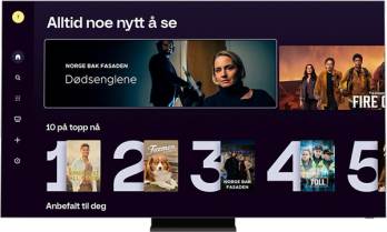 TV-skjerm som viser TV 2 Play