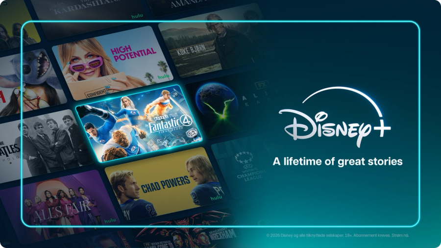 Se alt fra Disney+ med TV 2 Play