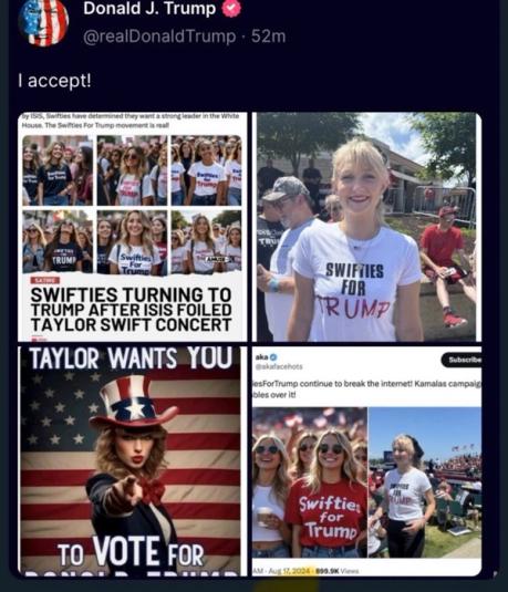 Fra Donald Trump sin X-konto