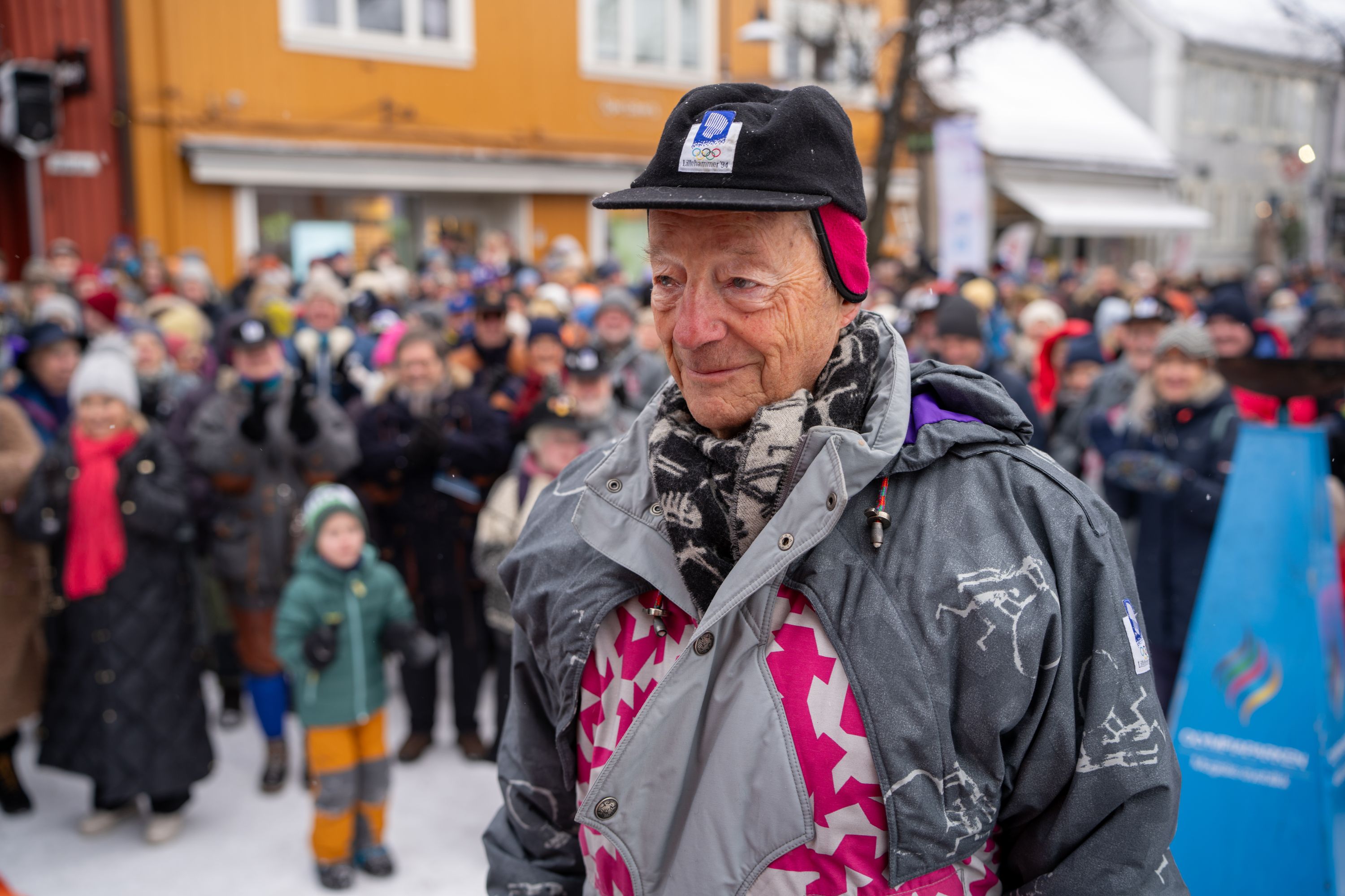 Gerhard Heiberg i gatene i Lillehammer