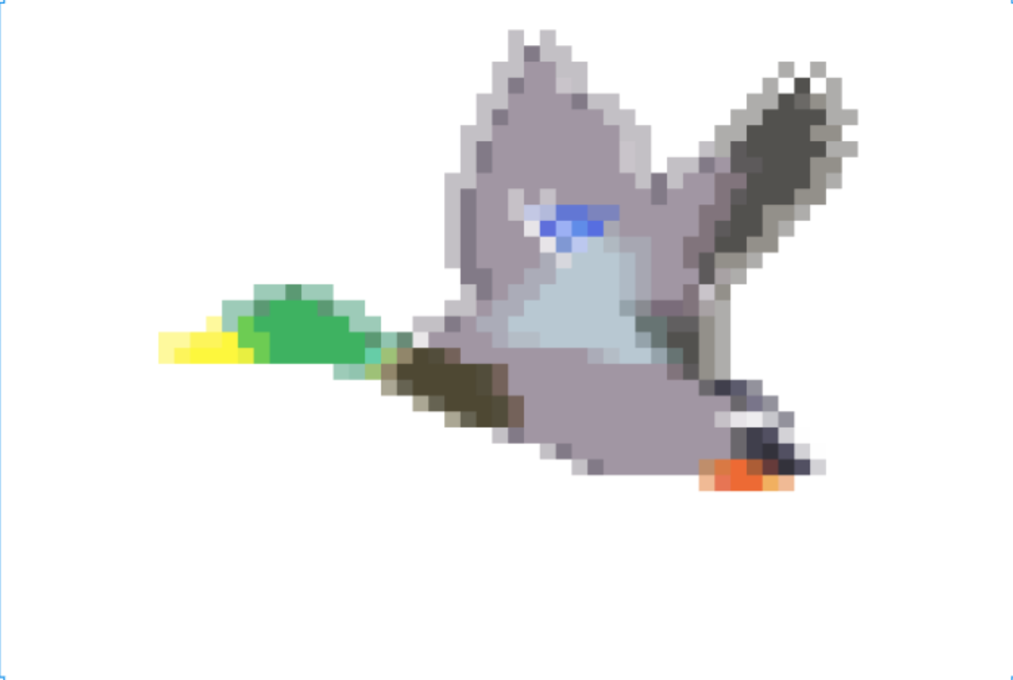 pixelated mallard