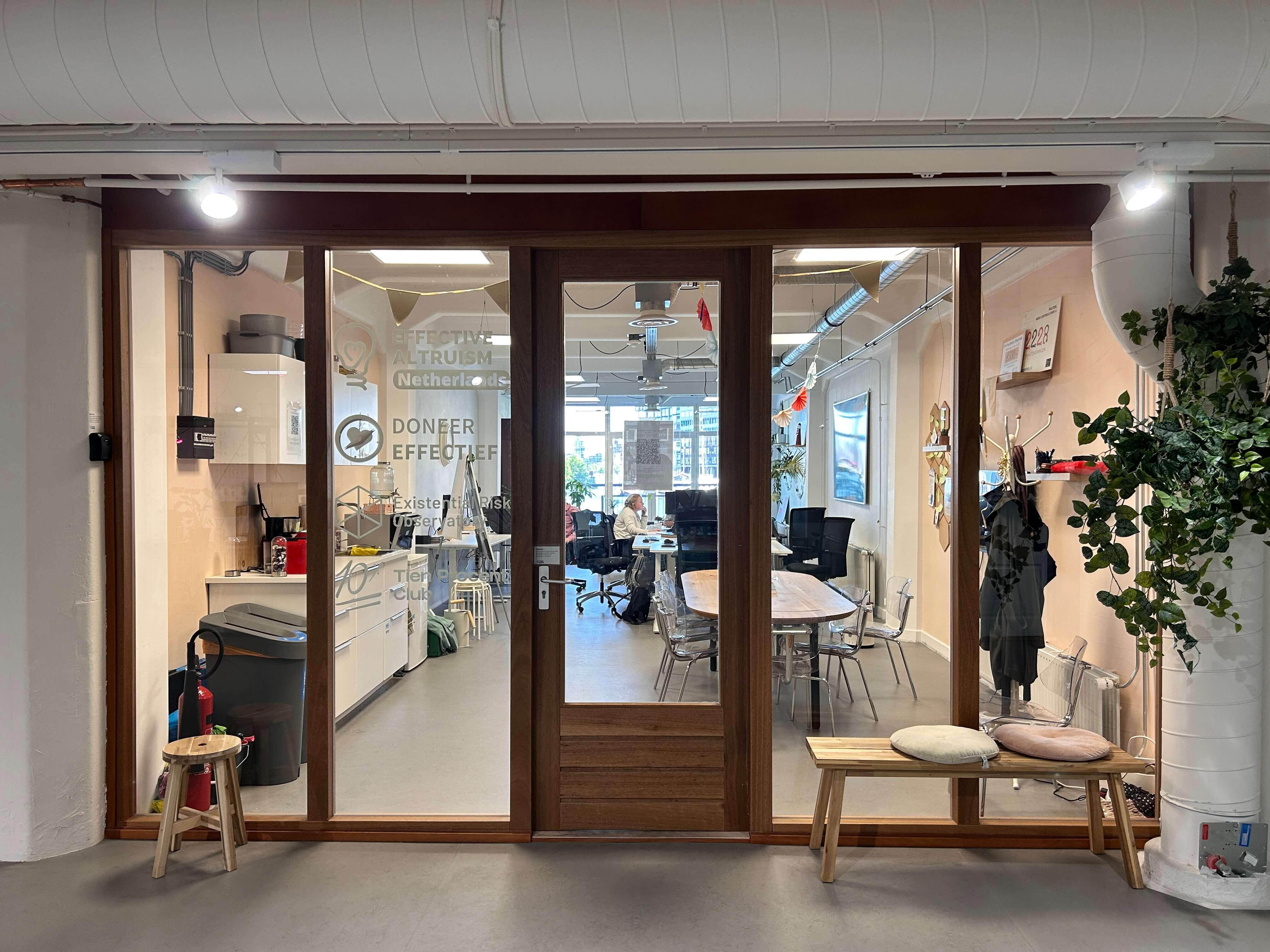 A photo of the entrance of our coworking office.