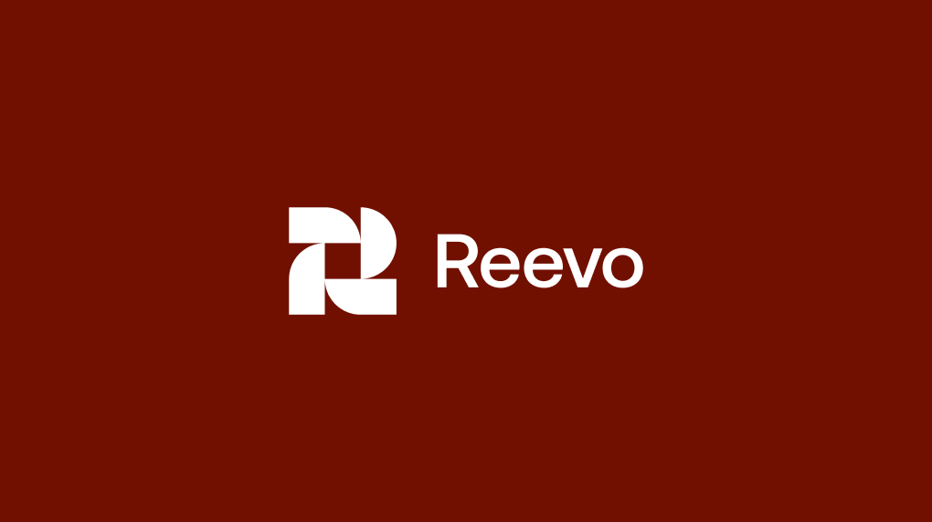 The Reevo logo in white on orage