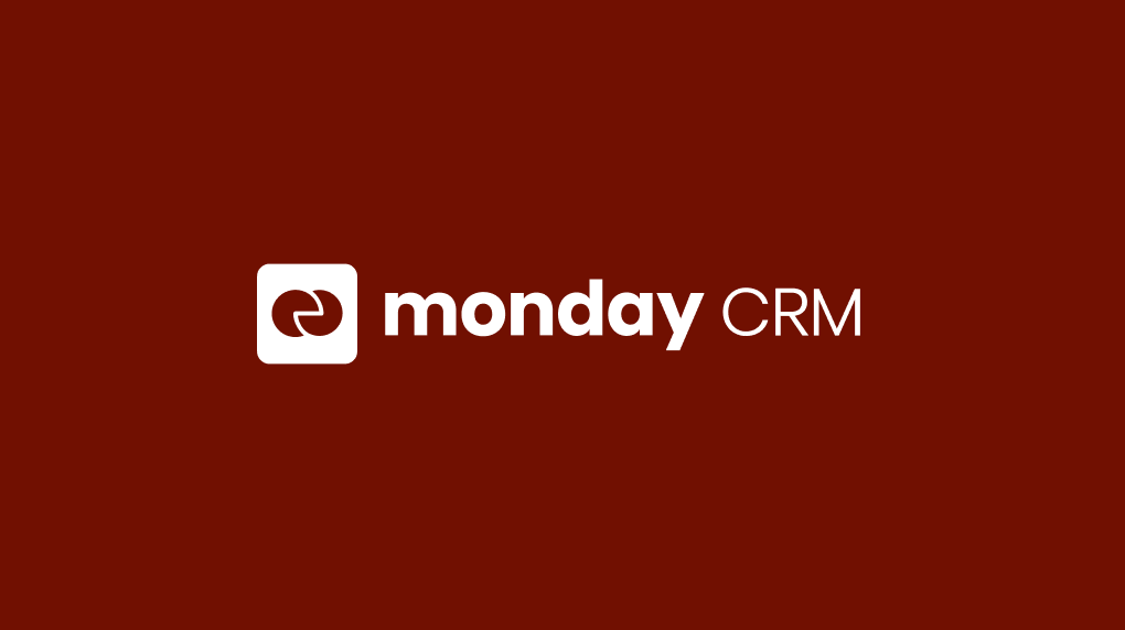 The Monday logo in white on an orange background