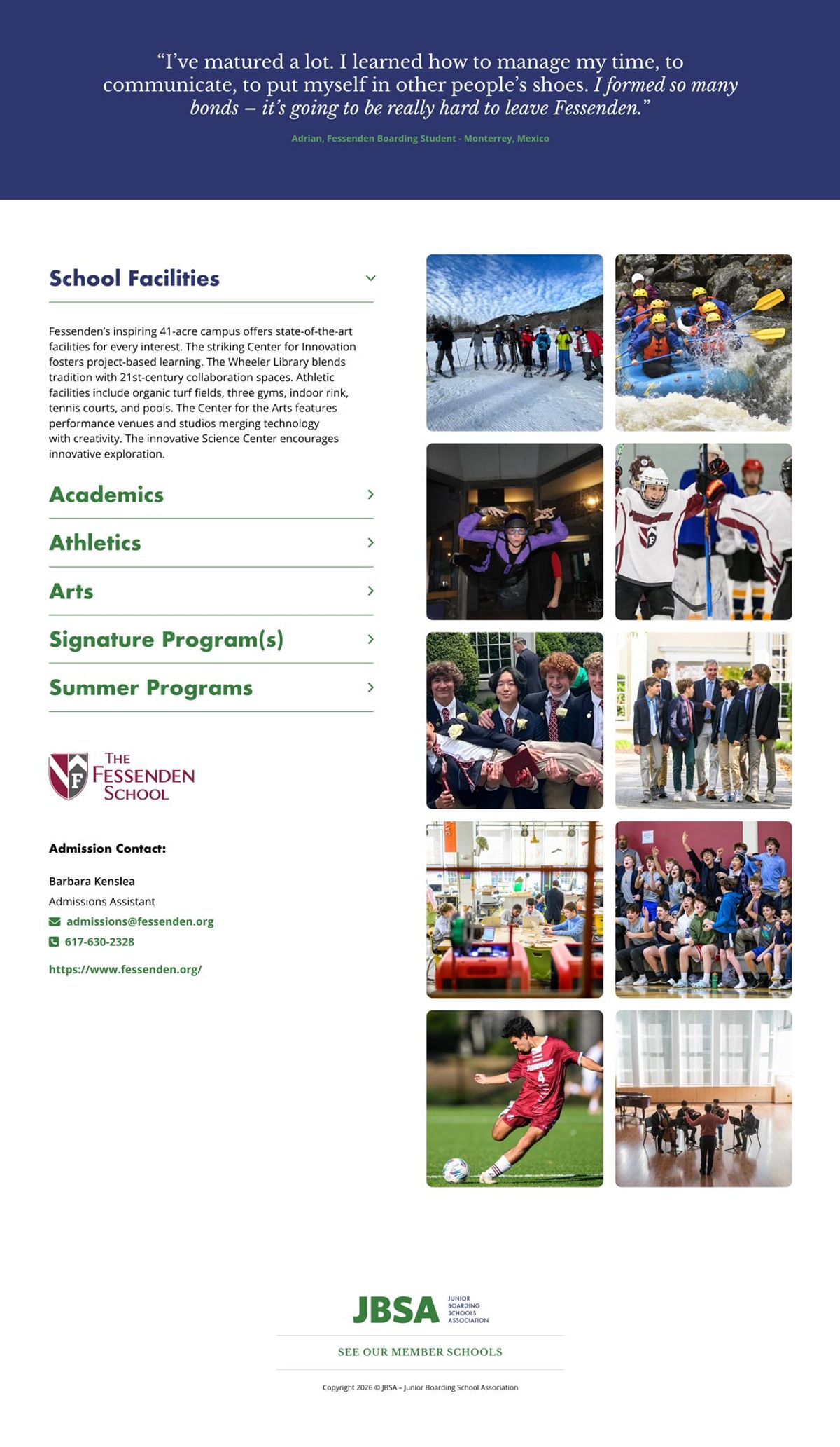 Junior Boarding School Association Website — JBSA (2)